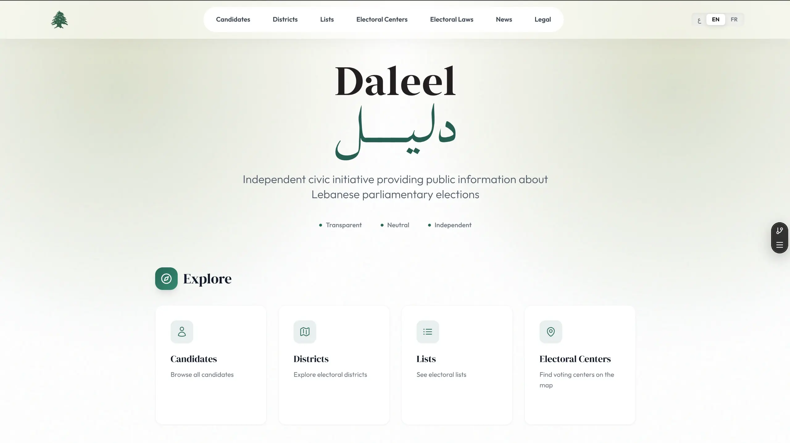 Daleel election transparency platform